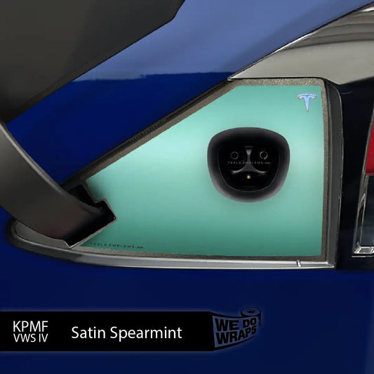 KPMF Satin Spearmint Tesla Charge Port Wrap | Model X - Tesla Emblems