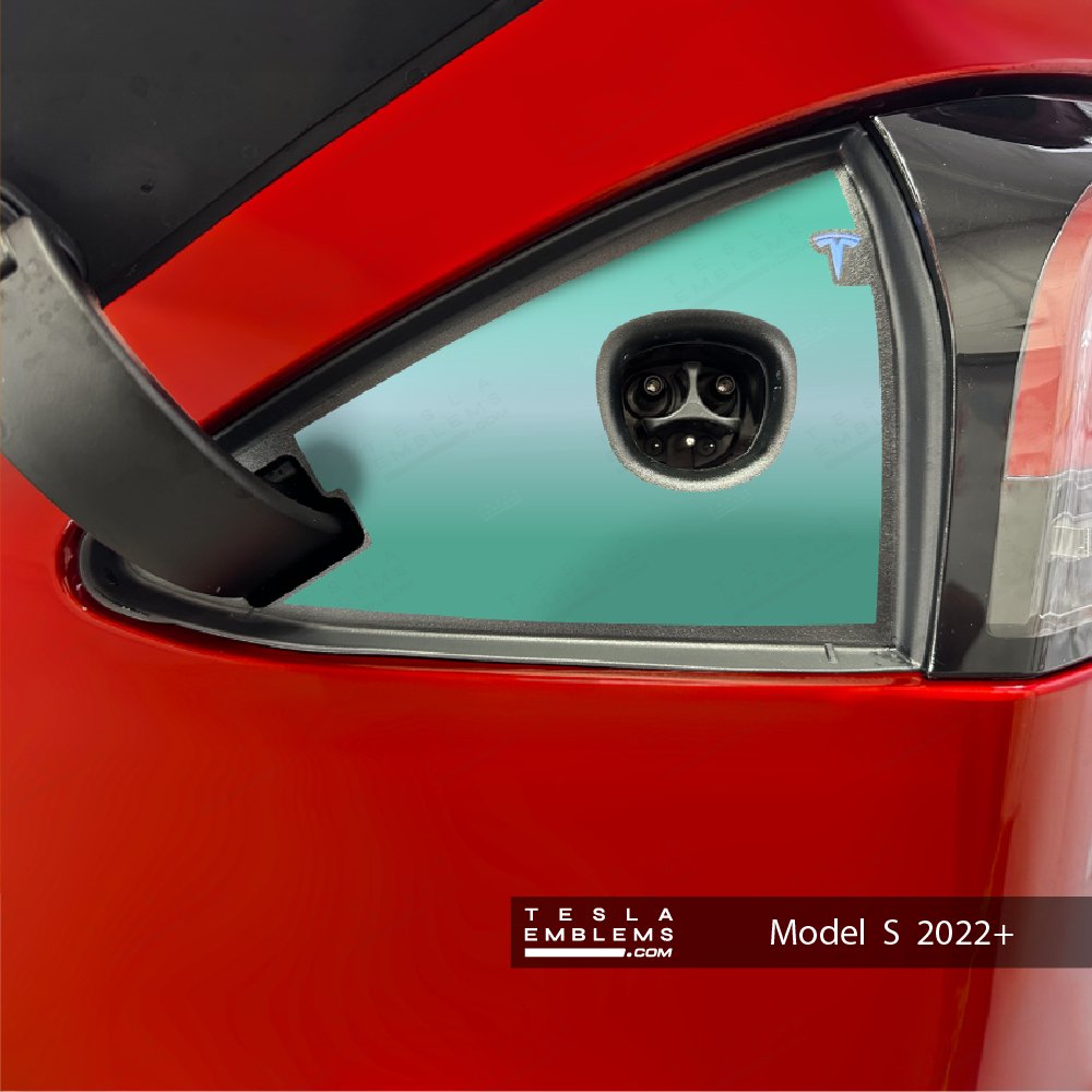 KPMF Satin Spearmint Tesla Charge Port Wrap - Tesla Emblems