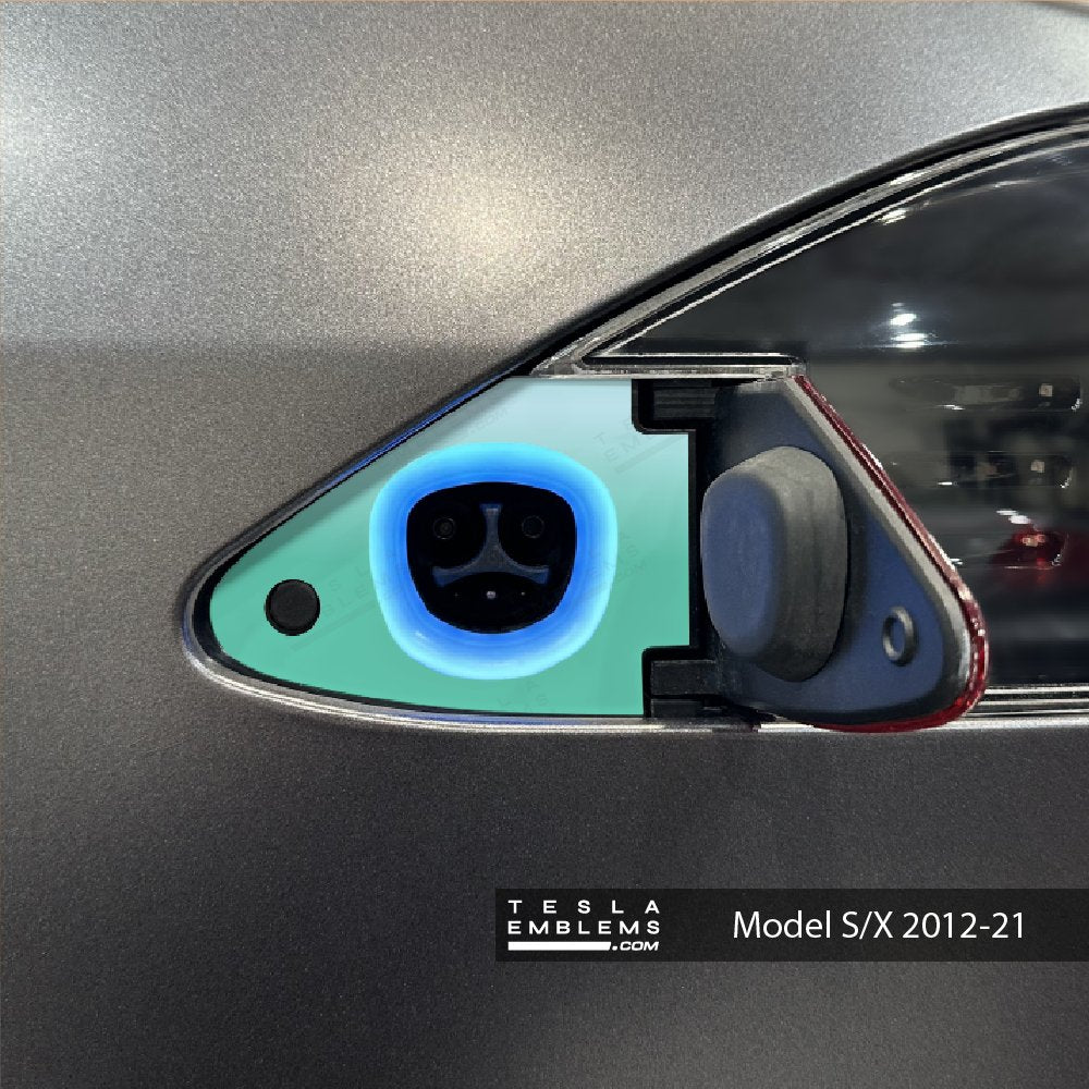 KPMF Satin Spearmint Tesla Charge Port Wrap - Tesla Emblems