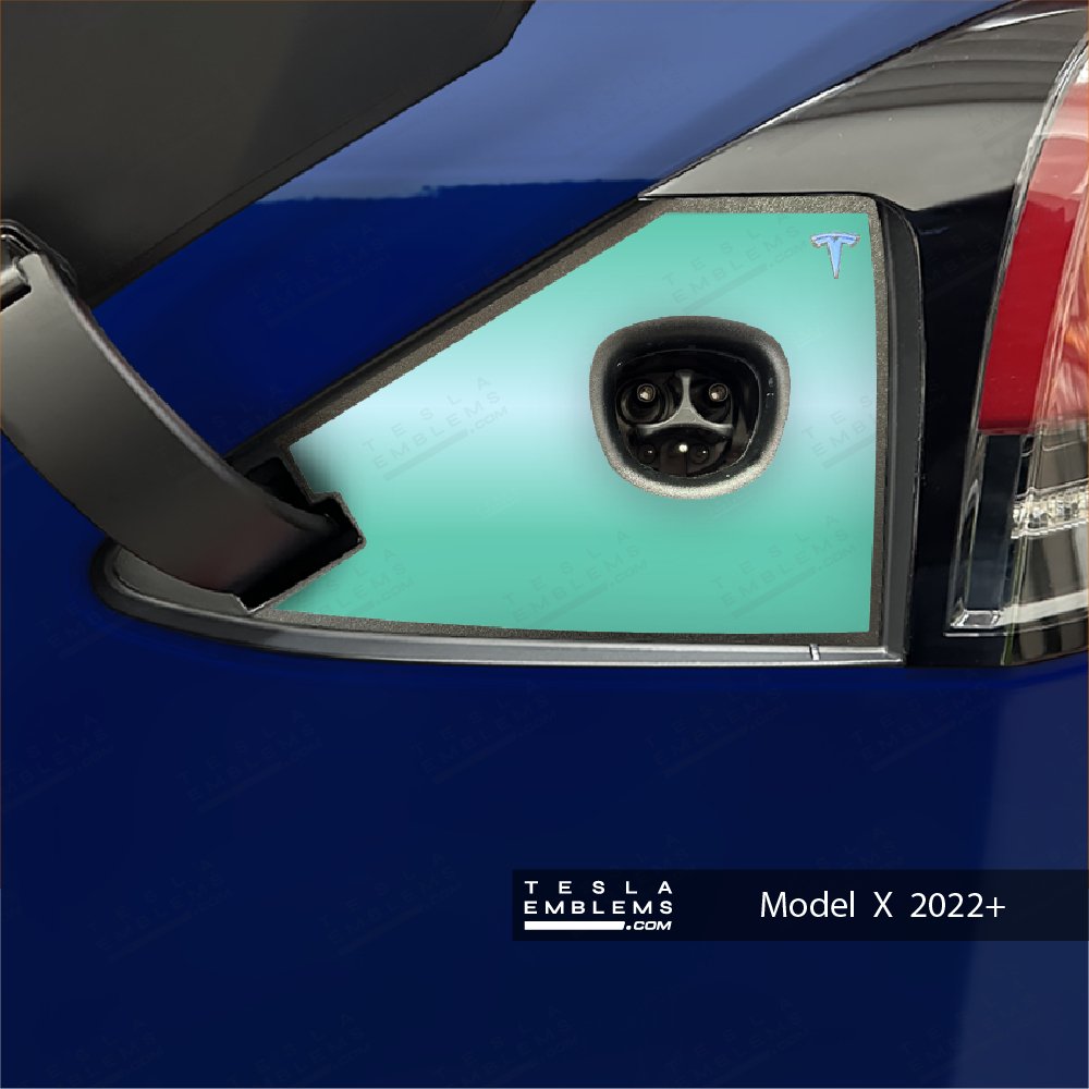 KPMF Satin Spearmint Tesla Charge Port Wrap - Tesla Emblems