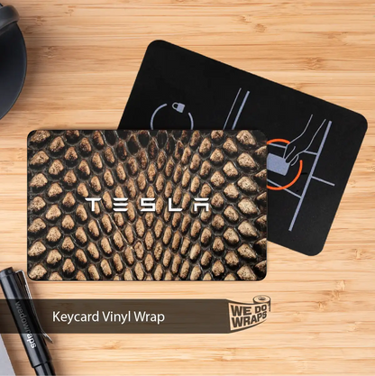 King Brown Snake Tesla Keycard Decal - Tesla Emblems
