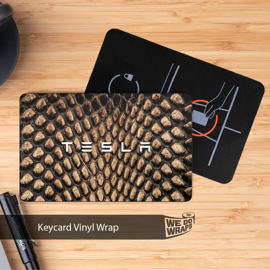 King Brown Snake Tesla Keycard Decal - Tesla Emblems