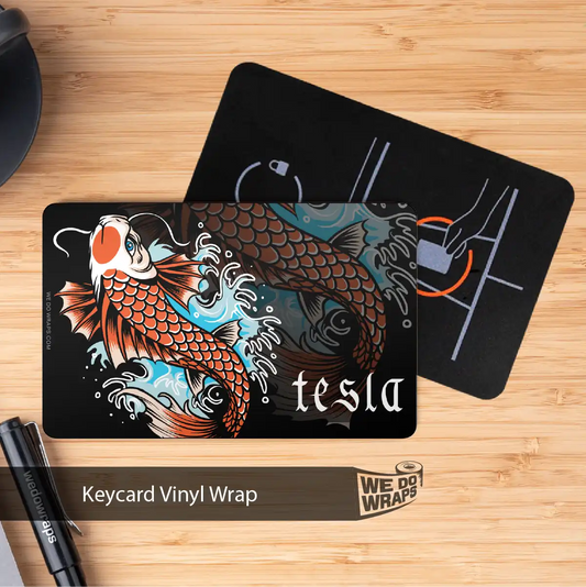 Koi Tattoo Art NFC Keycard Decal - Tesla Emblems