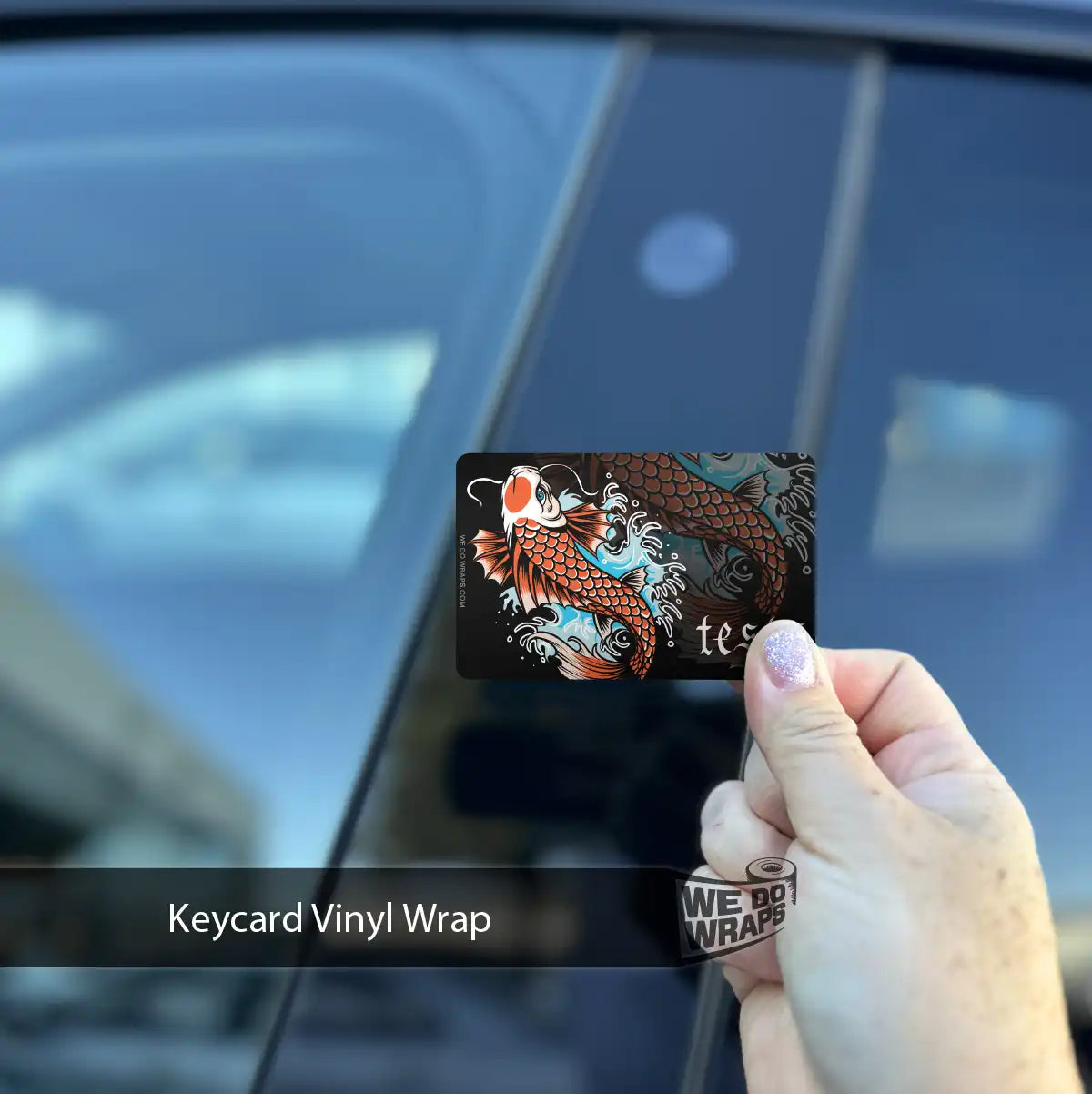 Koi Tattoo Art NFC Keycard Decal - Tesla Emblems
