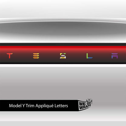 LGBTQ+ Pride Flag Tesla Emblem Decals (Front + Back) | Model Y - Tesla Emblems