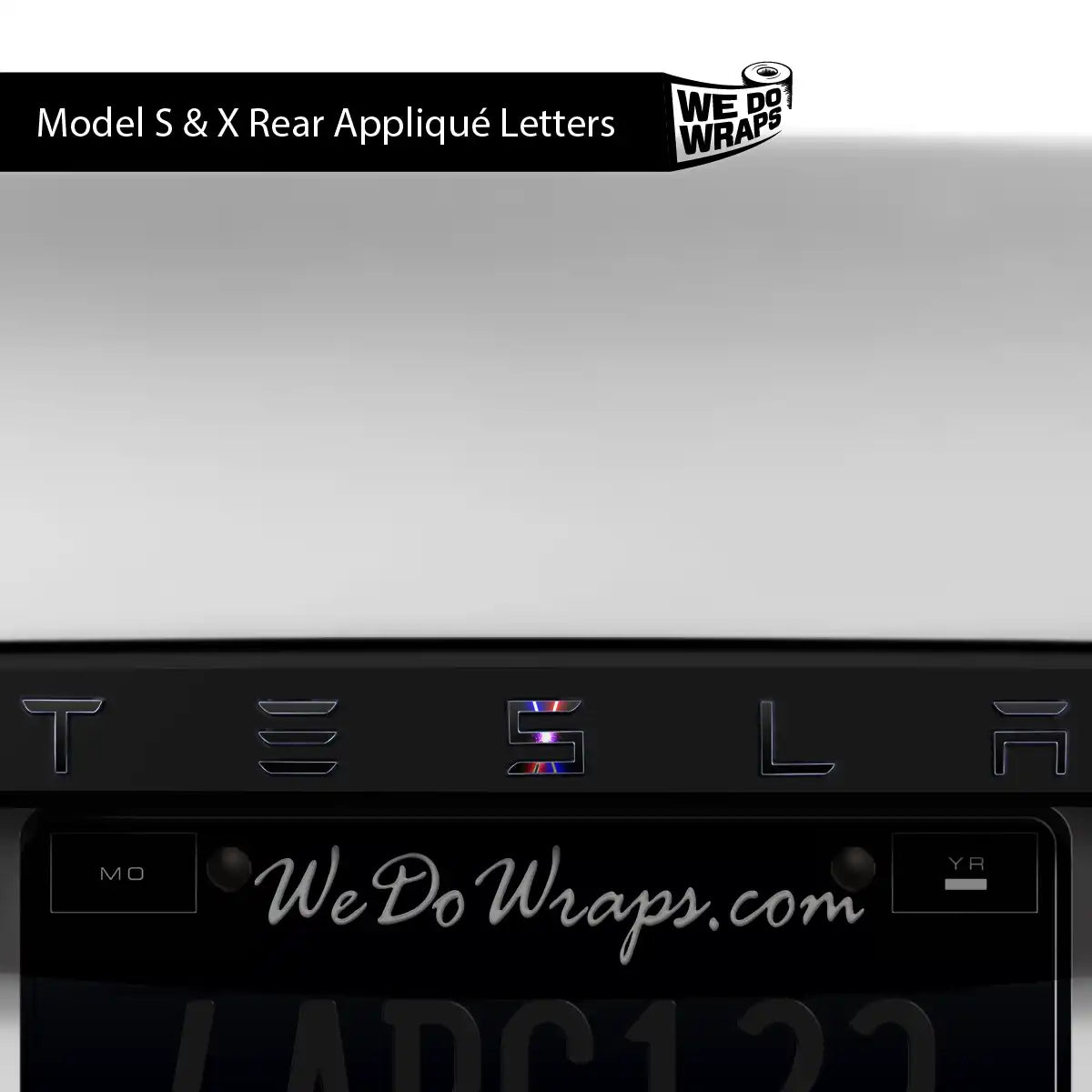 Laser Sword Clash Tesla Emblem Decals (Front + Back) | Model X - Tesla Emblems