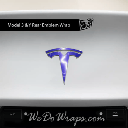 Lightning Tesla Emblem Decals (Front + Back) | Model Y - Tesla Emblems