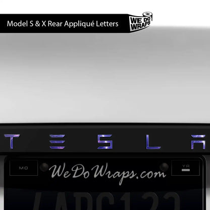 Lightning Tesla Emblem Decals (Front + Back) | Model X - Tesla Emblems