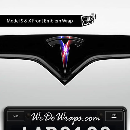 Laser Sword Clash Tesla Emblem Decals (Front + Back) | Model X - Tesla Emblems