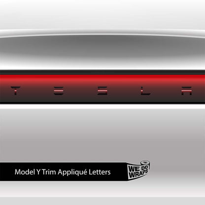Red Laser Sword Tesla Emblem Decals (Front + Back) | Model Y - Tesla Emblems