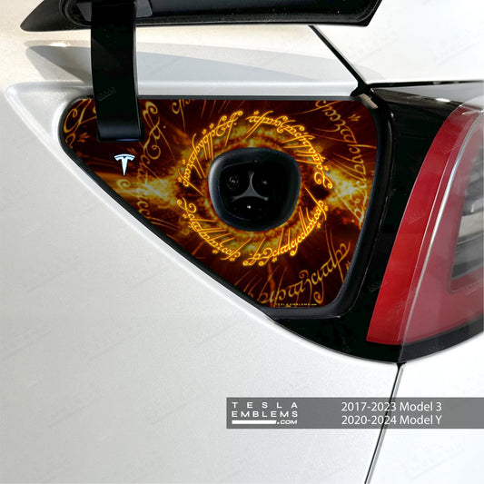 Lord of the Rings Tesla Charge Port Wrap - Tesla Emblems