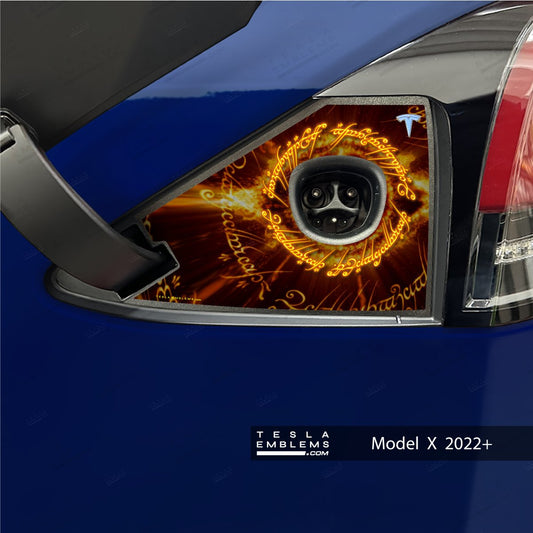 Lord of the Rings Tesla Charge Port Wrap - Tesla Emblems