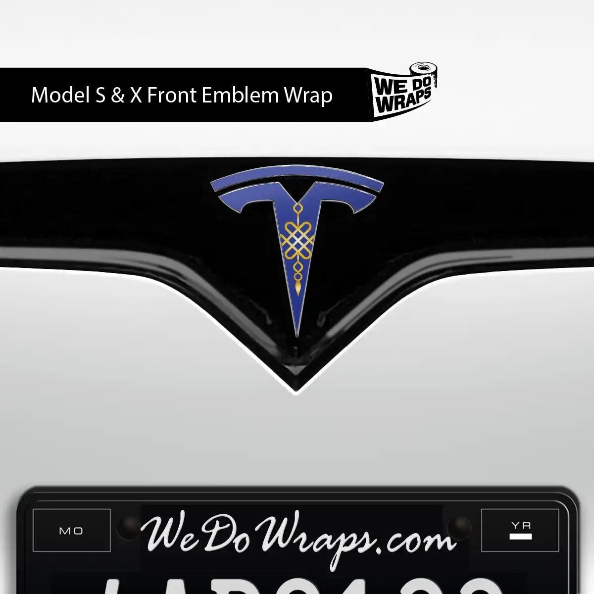 Lucky Knot Tesla Emblem Decals (Front + Back) | Model X - Tesla Emblems