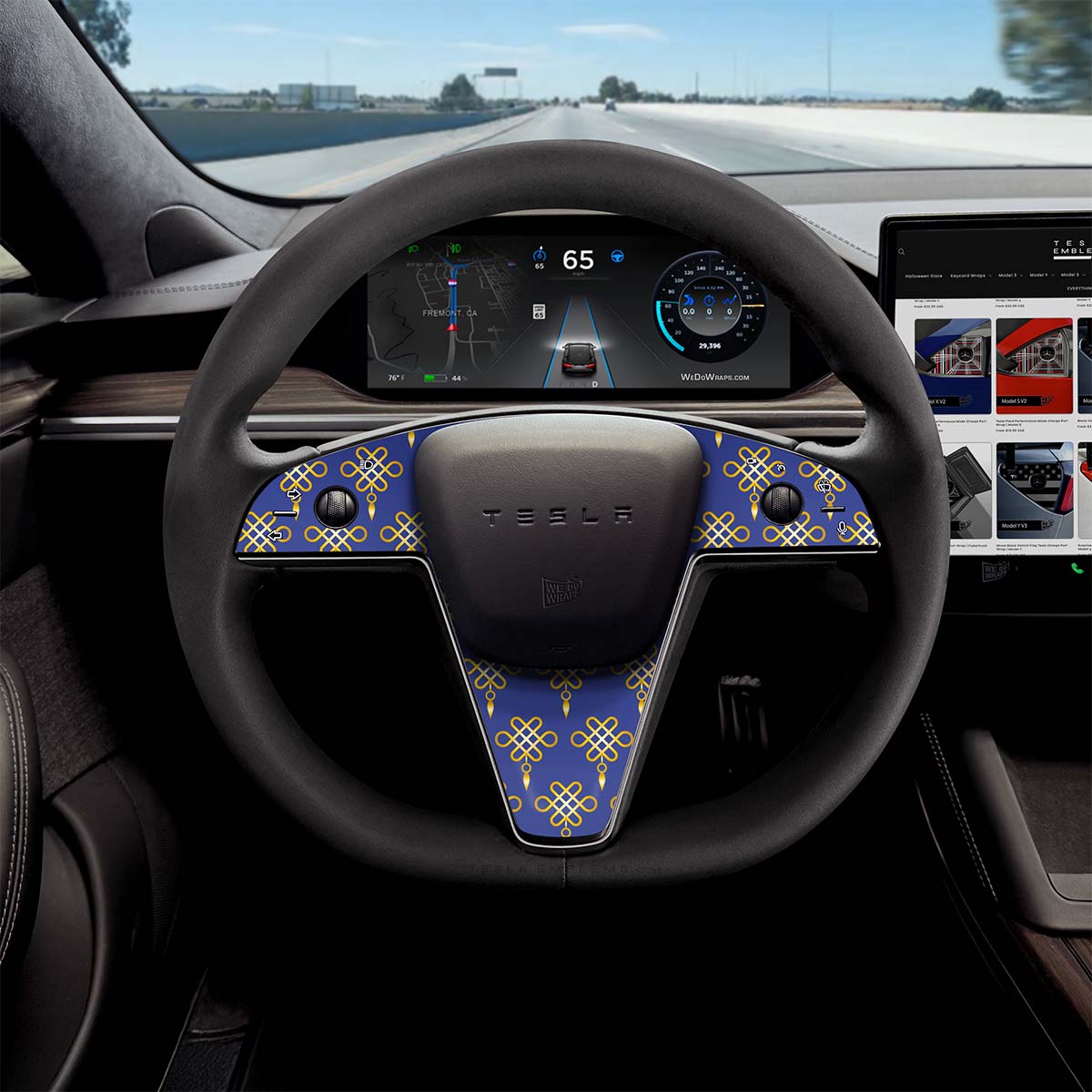 Lucky Knot Tesla Steering Wheel Trim Decal Kit (3pcs) | MX Feb 2021+ - Tesla Emblems