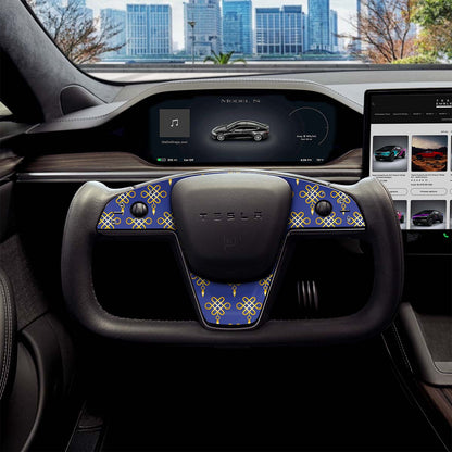 Lucky Knot Tesla Steering Wheel Trim Decal Kit (3pcs) | MX Feb 2021+ - Tesla Emblems
