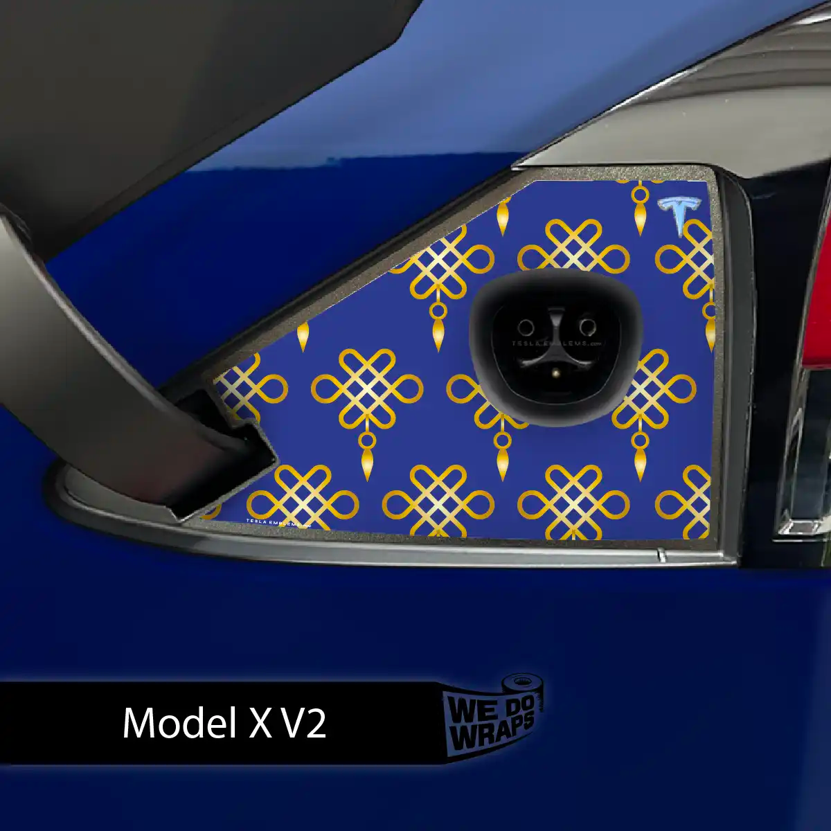 Lucky Knot Tesla Charge Port Wrap | Model X - Tesla Emblems