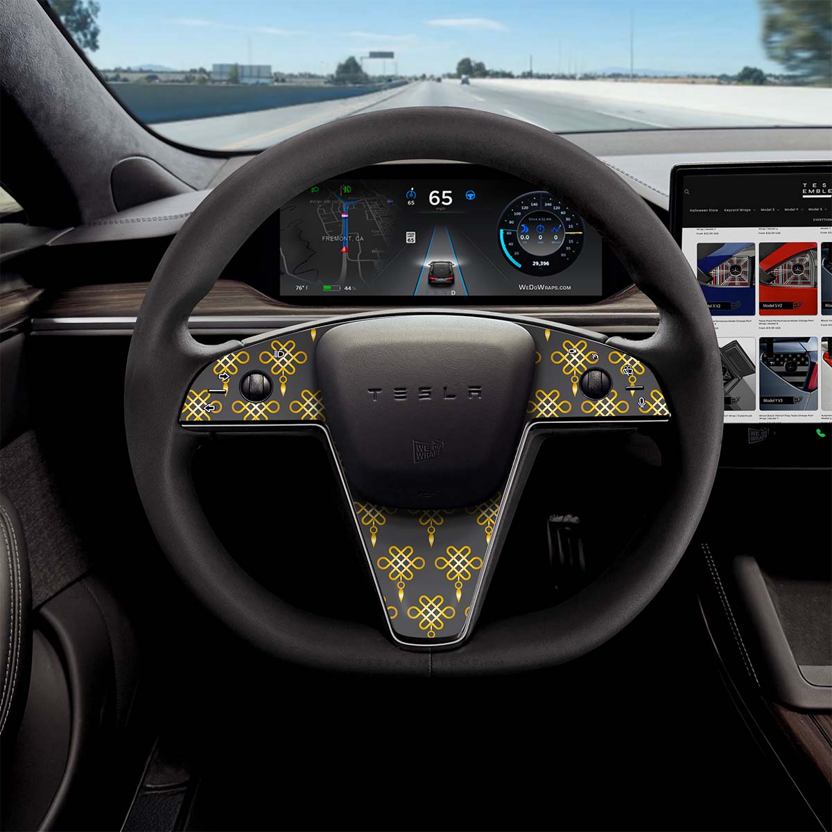 Lucky Knot Tesla Steering Wheel Trim Decal Kit (3pcs) | MX Feb 2021+ - Tesla Emblems