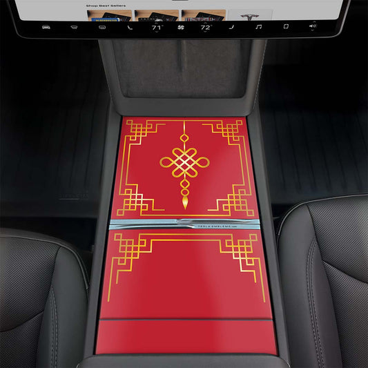 Lucky Knot | Tesla Center Console Wrap Kit | Model Y 2026 - Tesla Emblems