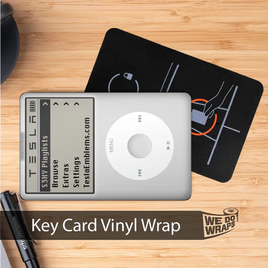 MP3 Player | NFC Key Card Wrap - Tesla Emblems
