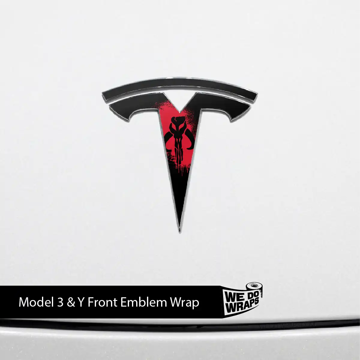 Mythosaur Tesla Emblem Decals (Front + Back) | Model 3 - Tesla Emblems
