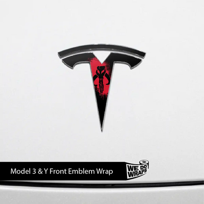 Mythosaur Tesla Emblem Decals (Front + Back) | Model 3 - Tesla Emblems