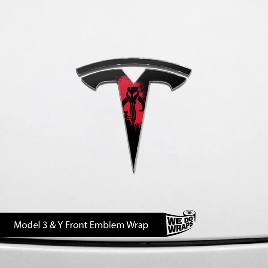 Mythosaur Tesla Emblem Decals (Front + Back) | Model 3 - Tesla Emblems
