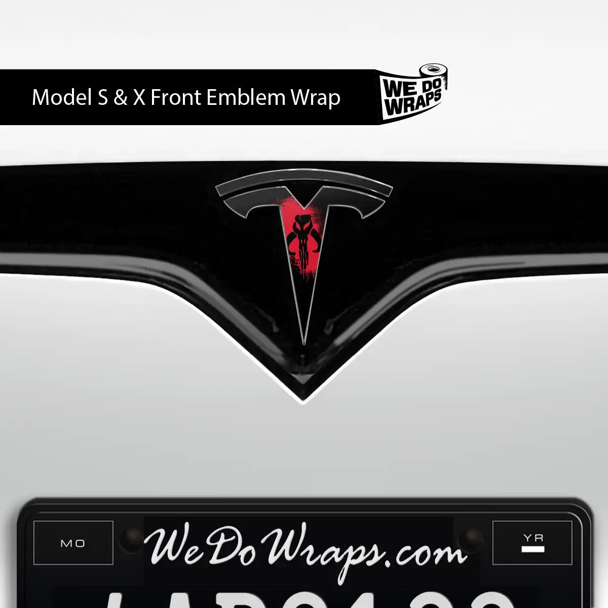 Mythosaur Tesla Emblem Decals (Front + Back) | Model S - Tesla Emblems