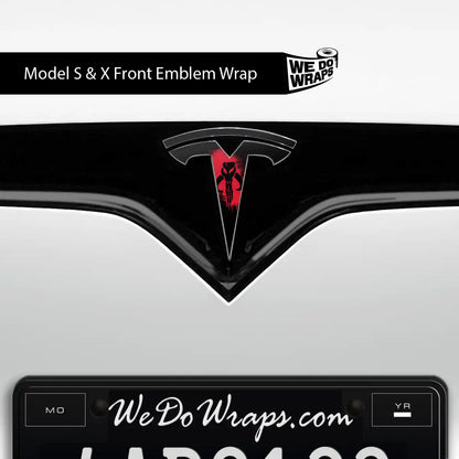 Mythosaur Tesla Emblem Decals (Front + Back) | Model S - Tesla Emblems