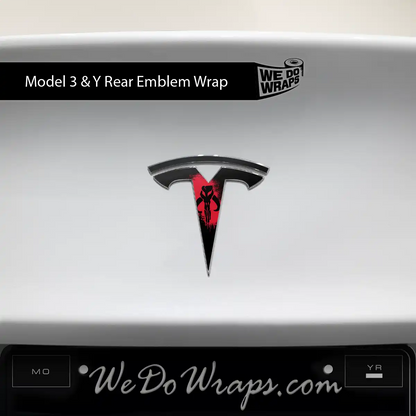Mythosaur Tesla Emblem Decals (Front + Back) | Model 3 - Tesla Emblems