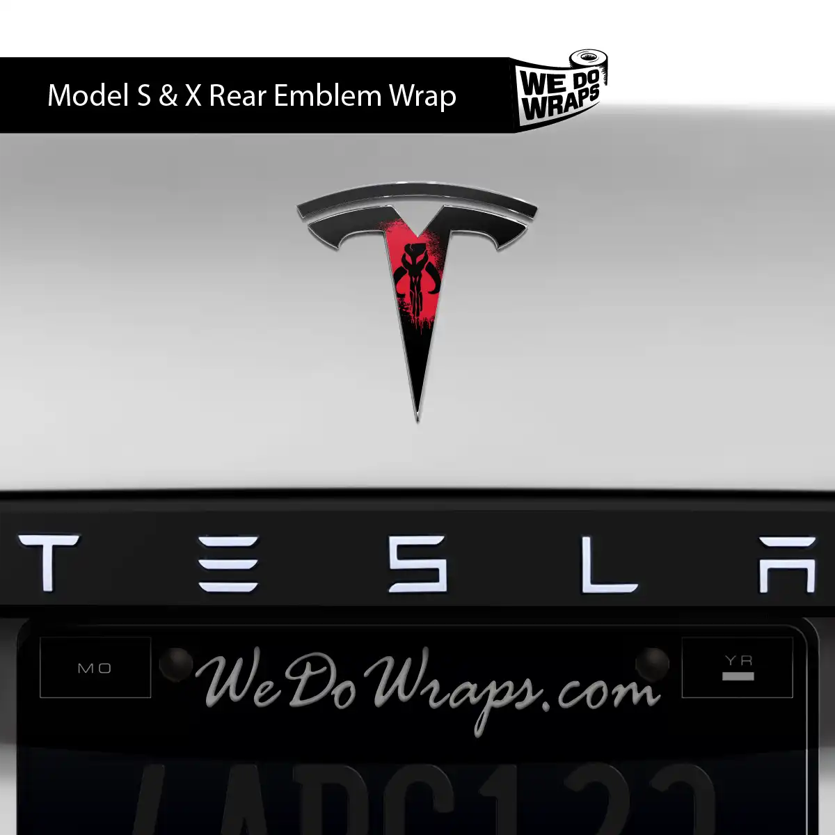Mythosaur Tesla Emblem Decals (Front + Back) | Model S - Tesla Emblems