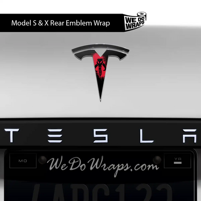 Mythosaur Tesla Emblem Decals (Front + Back) | Model S - Tesla Emblems