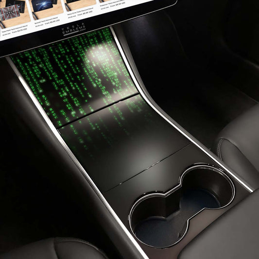 Matrix Tesla Center Console Wrap Kit | 2017 - 2021 Model 3 & Y - Tesla Emblems