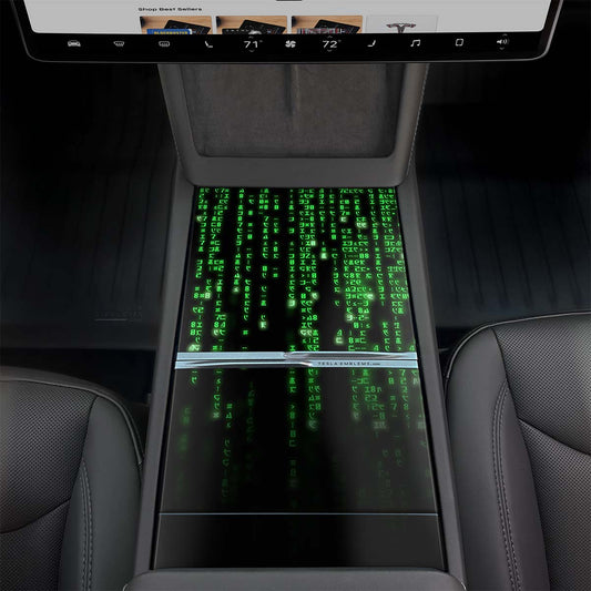 Matrix Center Console Wrap Kit | 2024+ Model 3 "Highland" - Tesla Emblems