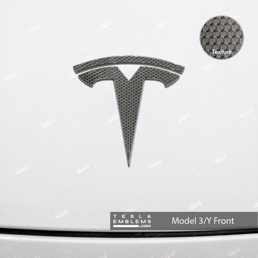 3M Matrix Black Tesla Emblem Decals (Front + Back)