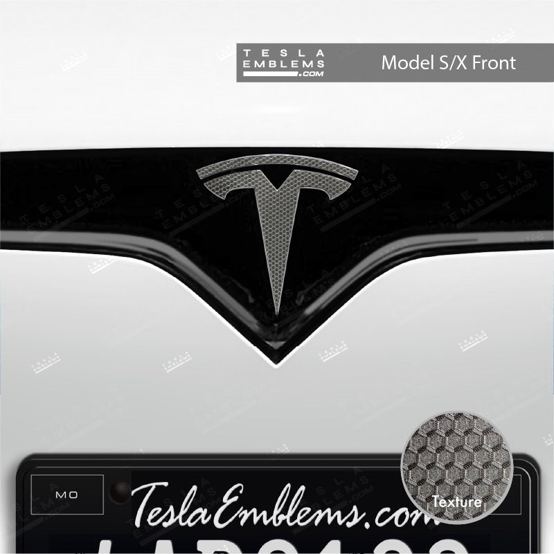 3M Matrix Black Tesla Emblem Decals (Front + Back)