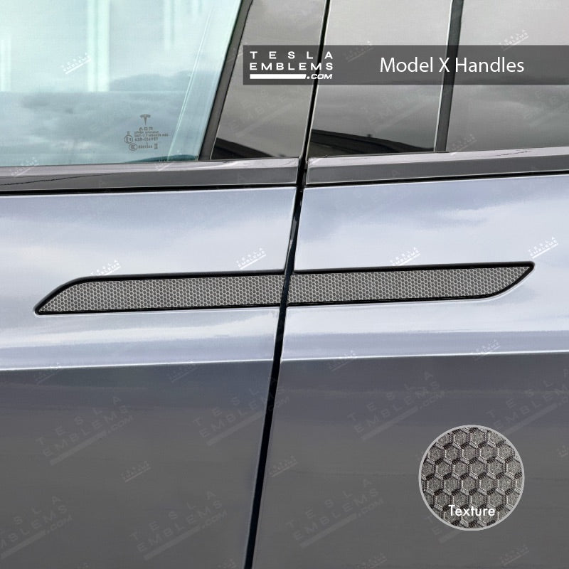 3M Matrix Black Tesla Door Handle Decals (4pcs) - Tesla Emblems