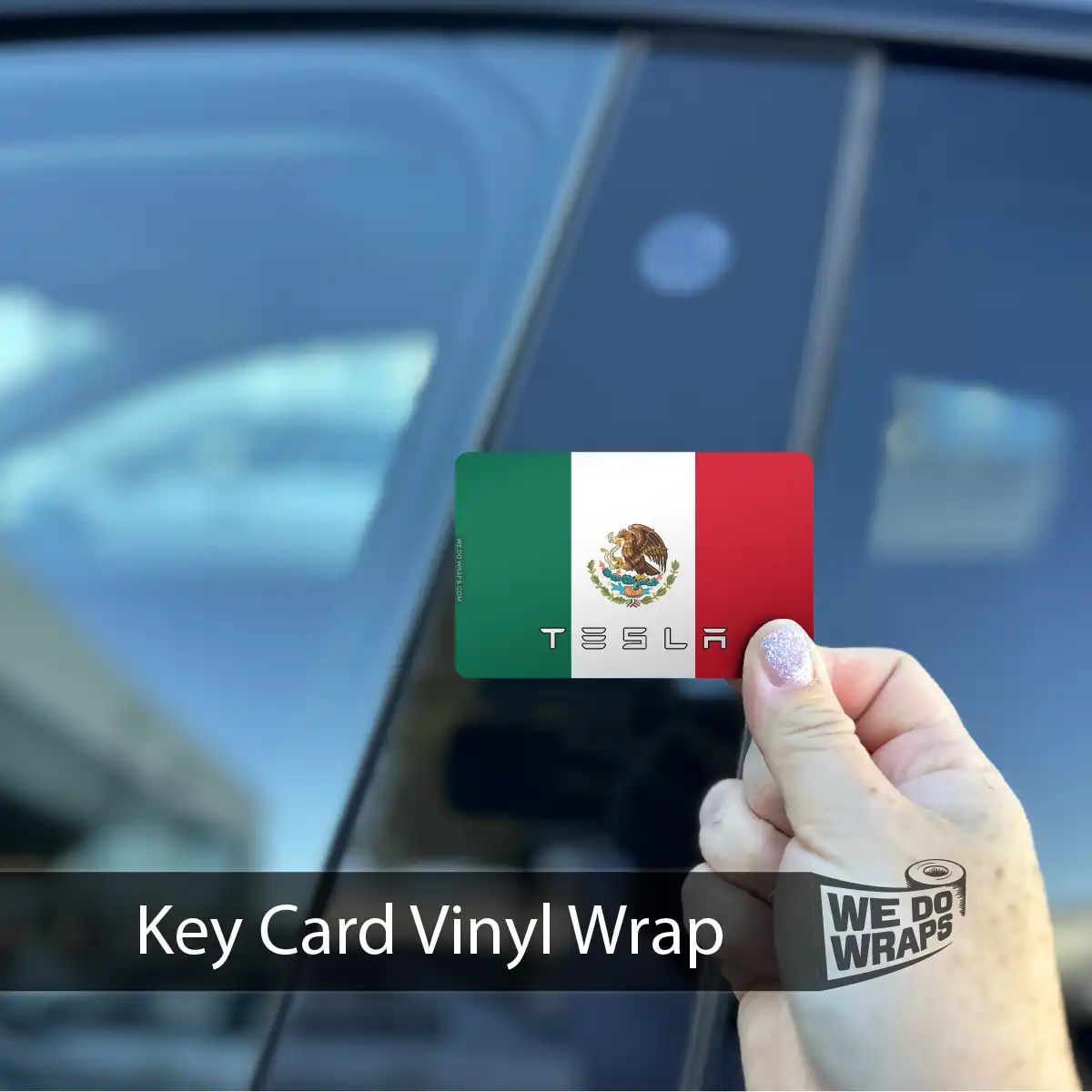 Mexican Flag | NFC Key Card Wrap - Tesla Emblems