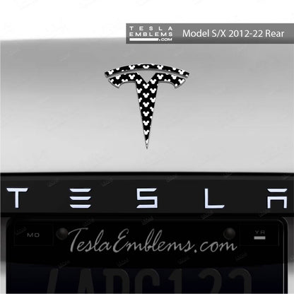 Mickey Tesla Emblem Decals (Front + Back) - Tesla Emblems