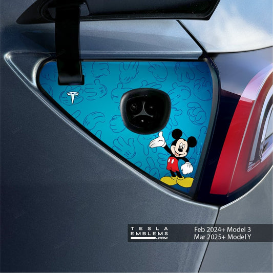 Mickey Mouse Hands Tesla Charge Port Wrap | Model Y - Tesla Emblems
