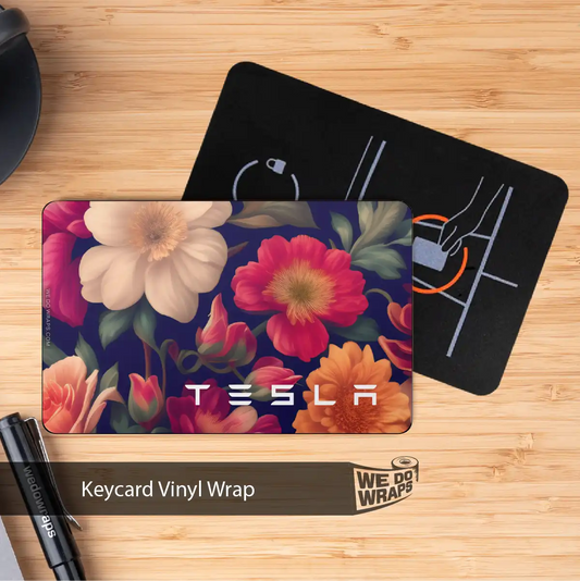 Midnight Bloom Tesla Keycard Decal