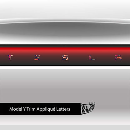 Midnight Bloom Tesla Emblem Decals (Front + Back) | Model Y - Tesla Emblems