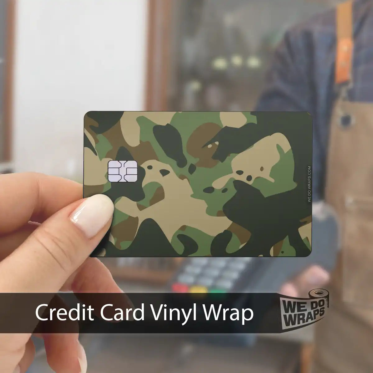 Military Green Camo | NFC Key Card Wrap - Tesla Emblems