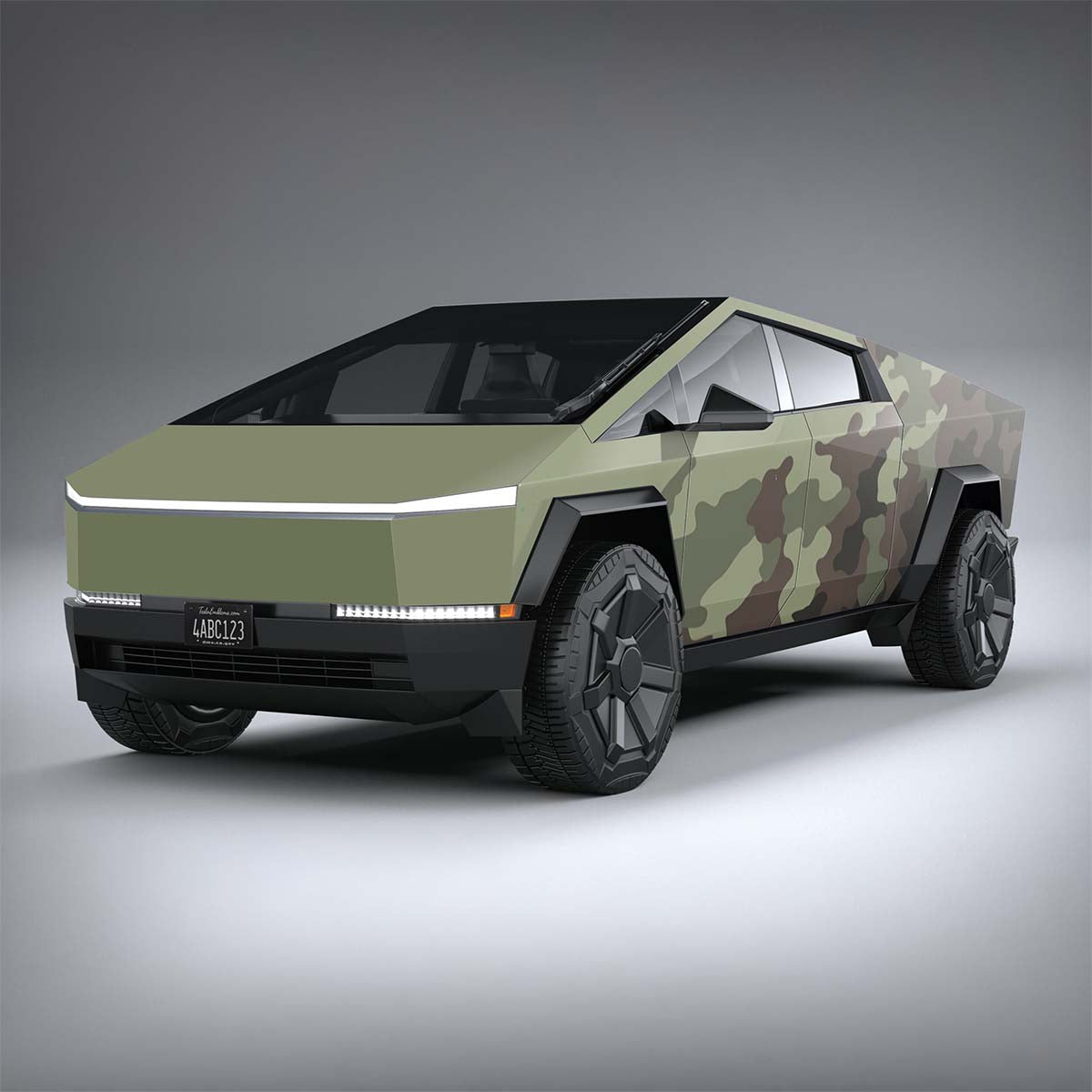 Military Spec - Tesla Cybertruck DIY Precut Kit - Tesla Emblems