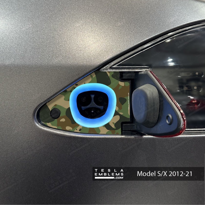 Camo Tesla Charge Port Wrap