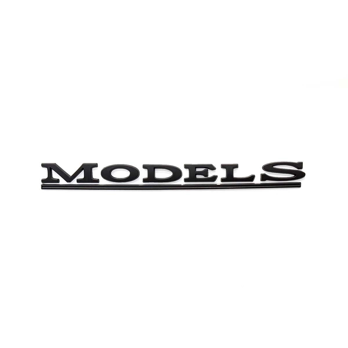 “Model S” Black ABS Tesla Emblem | Rear Trunk Badging - Tesla Emblems