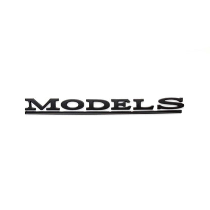 “Model S” Black ABS Tesla Emblem | Rear Trunk Badging - Tesla Emblems