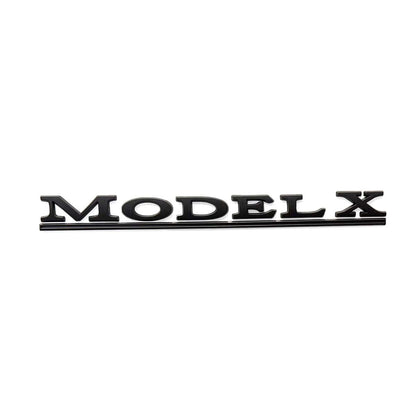 “Model X” Black ABS Tesla Emblem | Rear Trunk Badging - Tesla Emblems