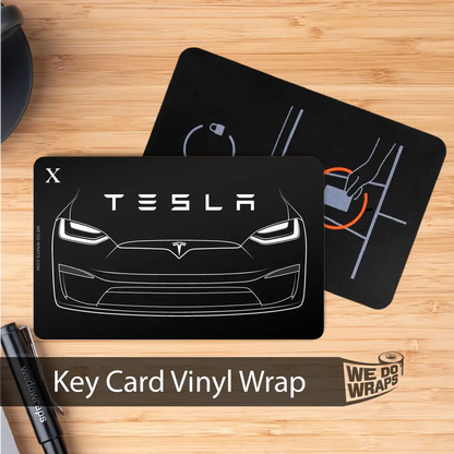 Model X Front Outline | NFC Key Card Wrap - Tesla Emblems