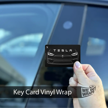Model X Front Outline | NFC Key Card Wrap - Tesla Emblems