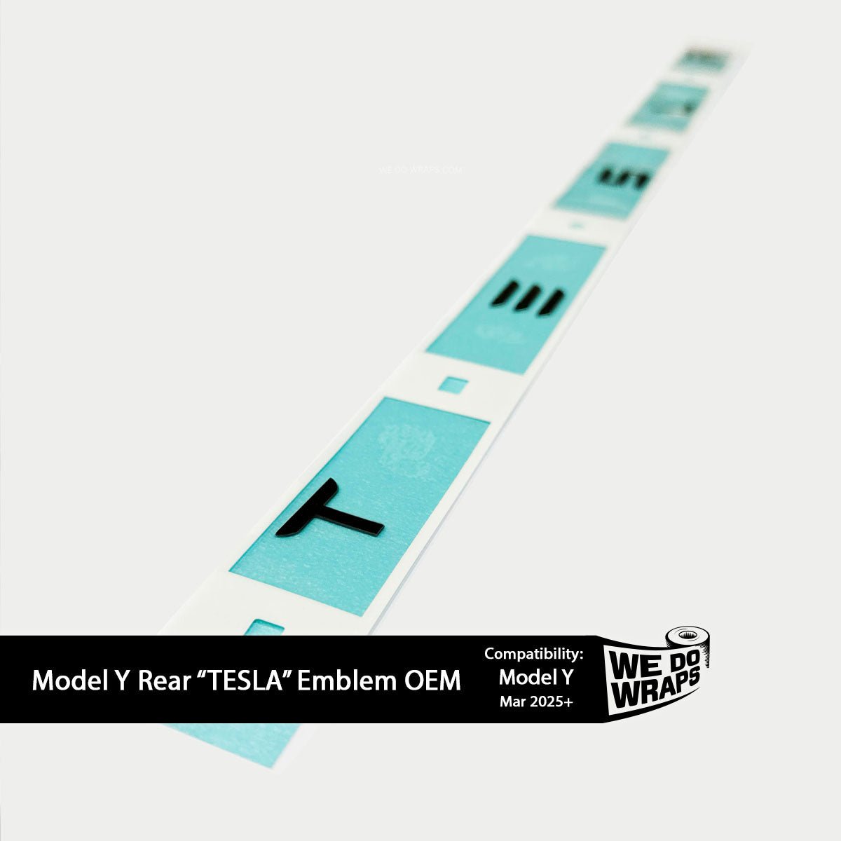 “TESLA” Black Metal Letters Rear Emblem | Genuine 2026+ Model Y Performance OEM Original Badging - Tesla Emblems